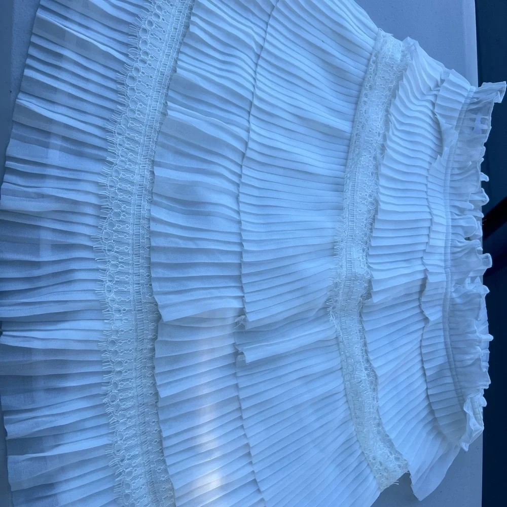 ORI White Pleated Skirt Size 36 - Picture 4 of 8
